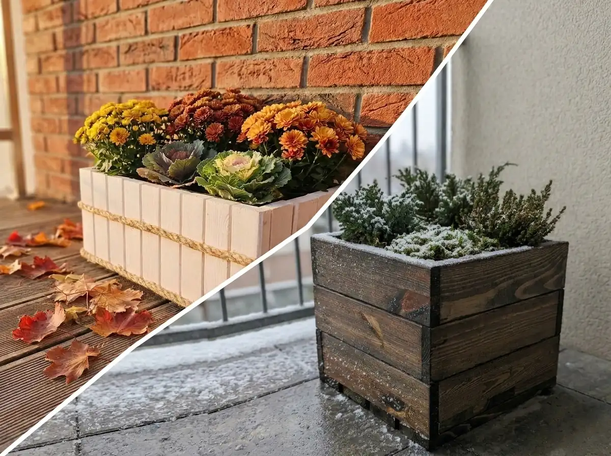 Drewniane donice DrewMar na całoroczny balkon